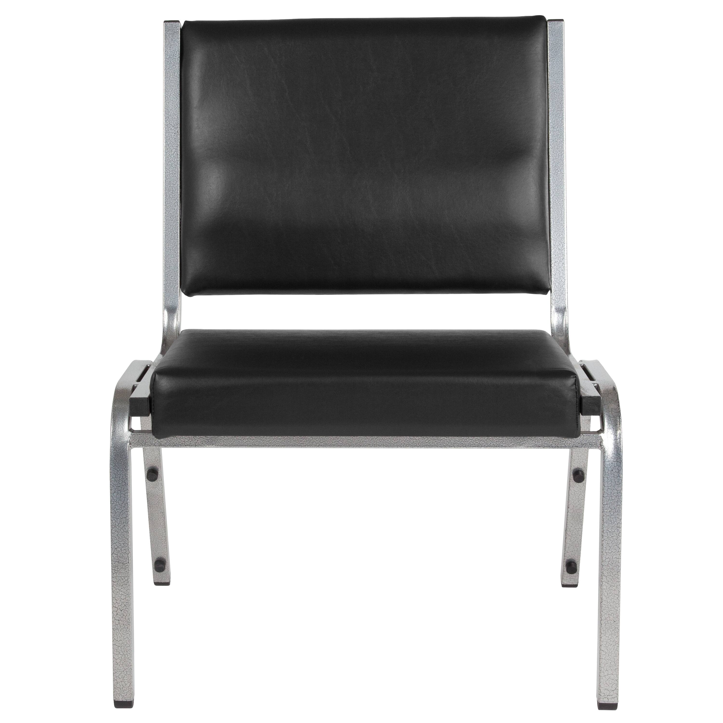 Alt View 7. Emma + Oliver - 950 lb. Rated Antimicrobial Bariatric medical Reception Chair - Black Vinyl.
