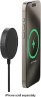 mophie - 15W Magnetic Wireless Qi-enabled Devices, MagSafe/Qi2 compatible devices, AirPods/AirPods Pro with Kickstand - Black - Front_Zoom
