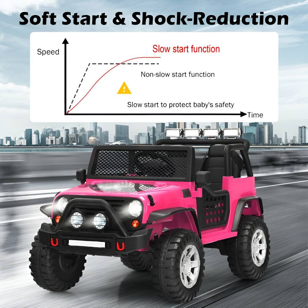 Soft Start & Shock-Reduction

Slow start function  
Non-slow start function

Slow start to protect baby's safety

Speed  
Time