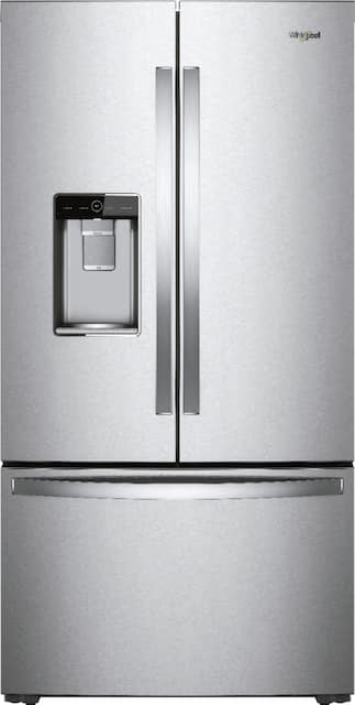Whirlpool 23 8 Cu Ft French Door Counter Depth Fingerprint Resistant Refrigerator Stainless Steel Wrf954cihz Best Buy