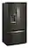 Angle. Whirlpool - 24 cu. ft. French Door Refrigerator with Auto-Humidity Crispers - Black stainless steel.