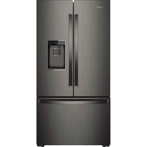 Whirlpool - 23.8 Cu. Ft. French Door Counter-Depth Refrigerator - Fingerprint Resistant Black Stainless