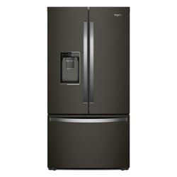 Whirlpool - 23.8 Cu. Ft. French Door Counter-Depth Refrigerator - Black Stainless Steel - Front_Zoom