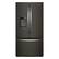 Front. Whirlpool - 24 cu. ft. French Door Refrigerator with Auto-Humidity Crispers - Black Stainless Steel.