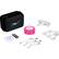 Front. ChargeHub - X5 5-Port USB SuperCharger (Worldwide Travel Pack) - Pink.