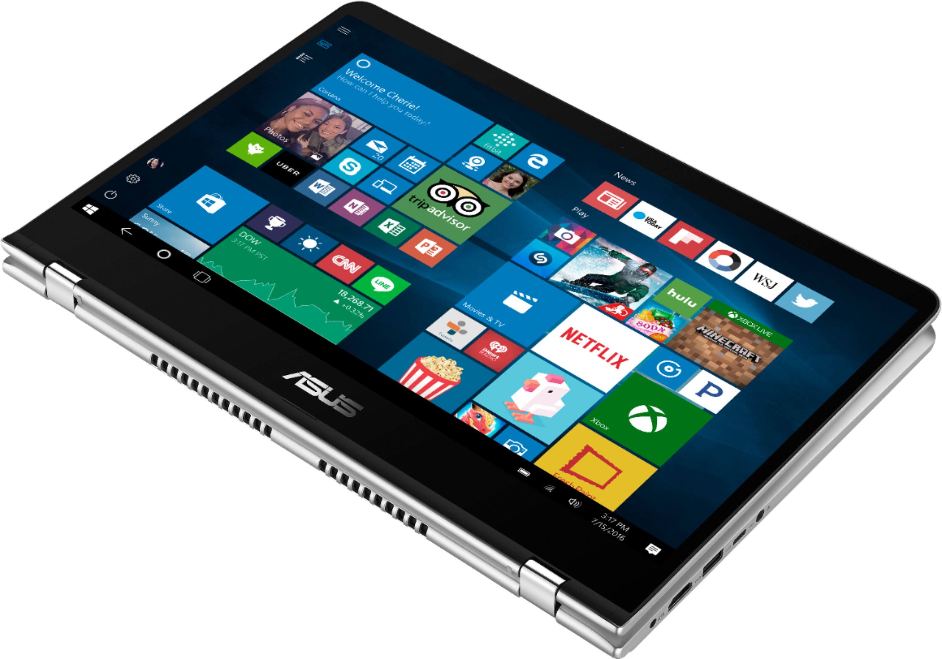 Alt View 12. ASUS - 2-in-1 14" Touch-Screen Laptop - Intel Core i5 - 8GB Memory - 1TB Hard Drive.