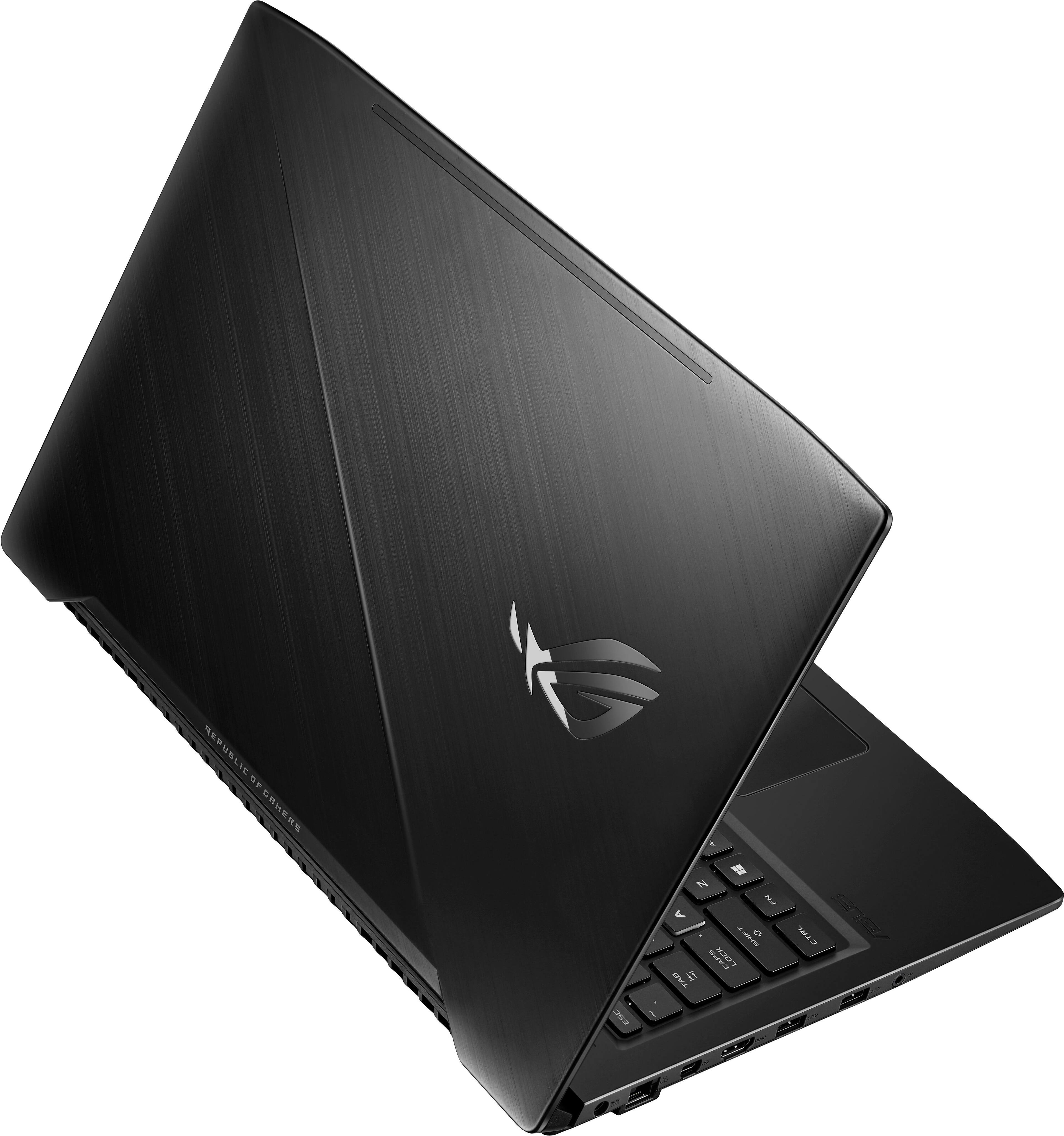 Alt View 15. ASUS - 15.6" Laptop - Intel Core i7 - 16GB Memory - NVIDIA GeForce GTX 1060 - 1TB Hard Drive + 128GB Solid State Drive - Soft touch black.
