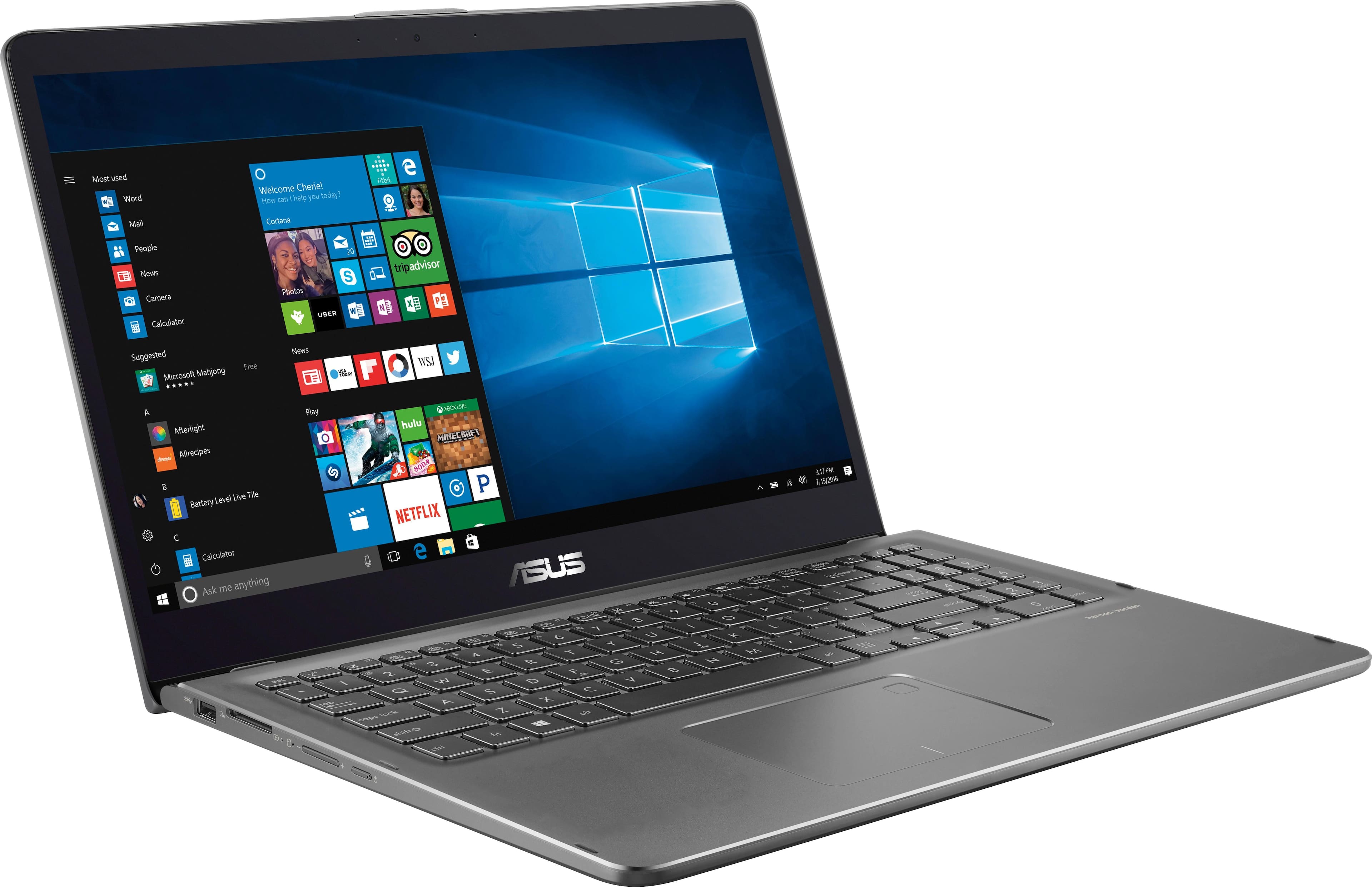 Angle. ASUS - 2-in-1 15.6" Touch-Screen Laptop - Intel Core i7 - 16GB Memory - 2TB Hard Drive.