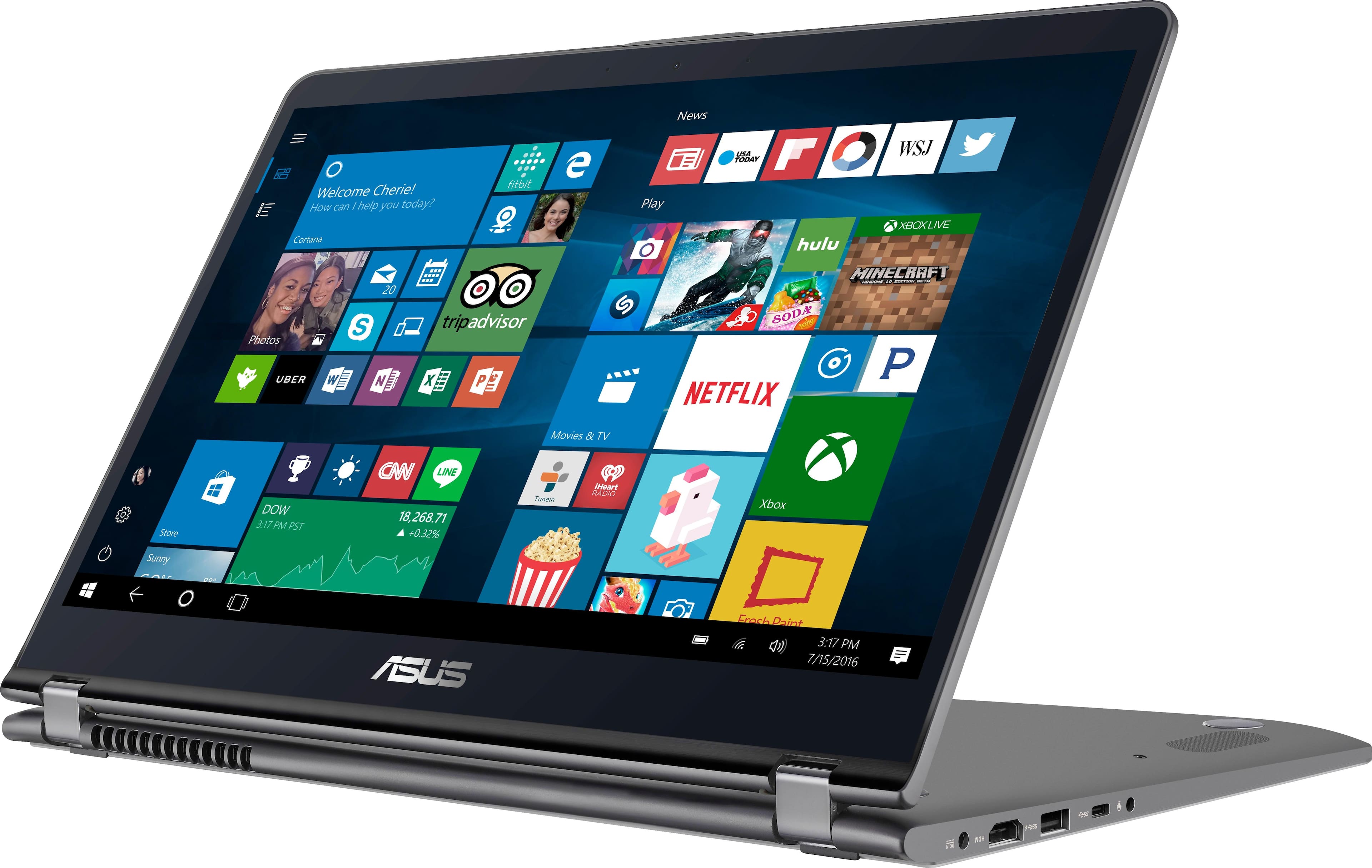Alt View 12. ASUS - 2-in-1 15.6" Touch-Screen Laptop - Intel Core i7 - 16GB Memory - 2TB Hard Drive.