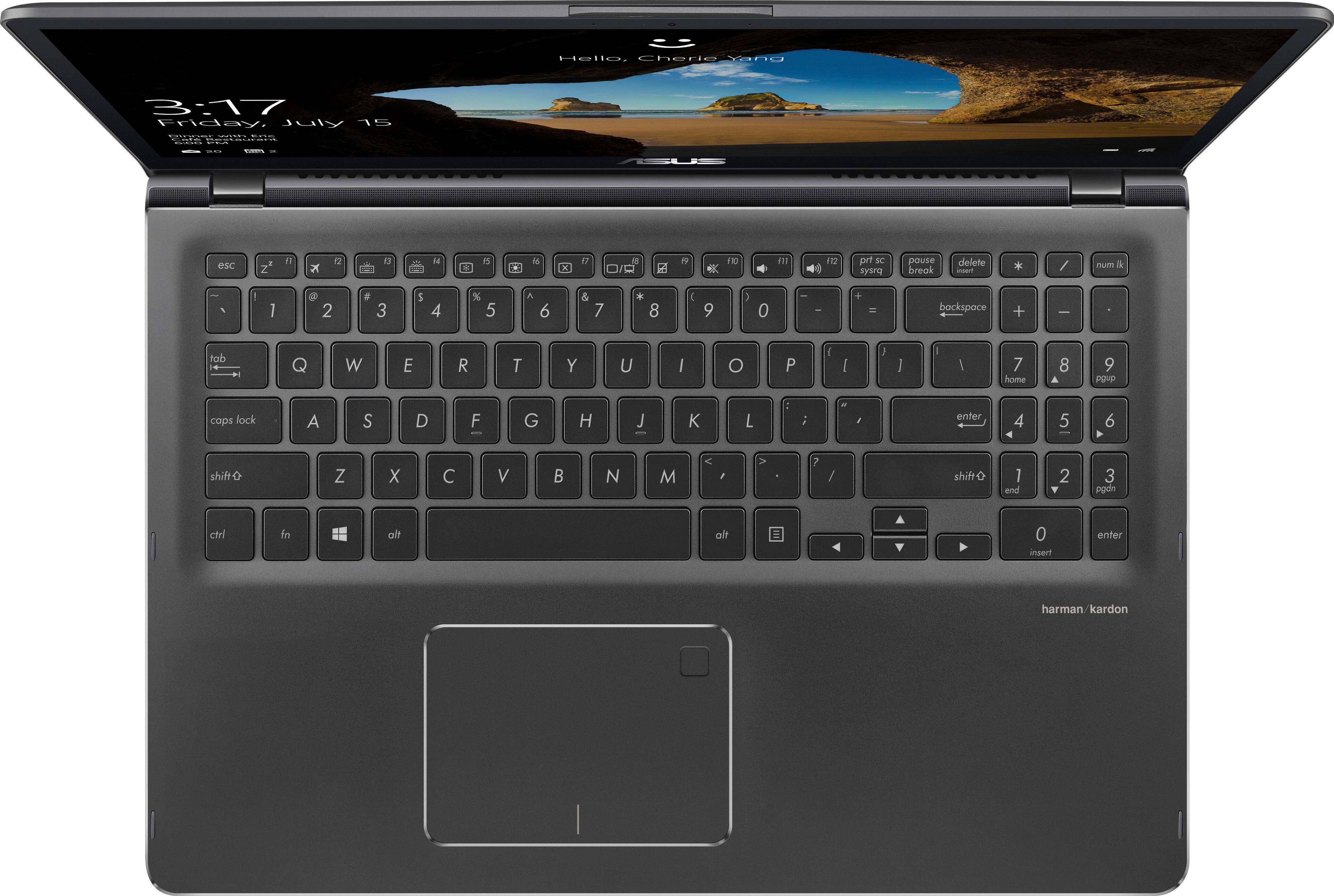 Alt View 7. ASUS - 2-in-1 15.6" Touch-Screen Laptop - Intel Core i7 - 16GB Memory - 2TB Hard Drive.