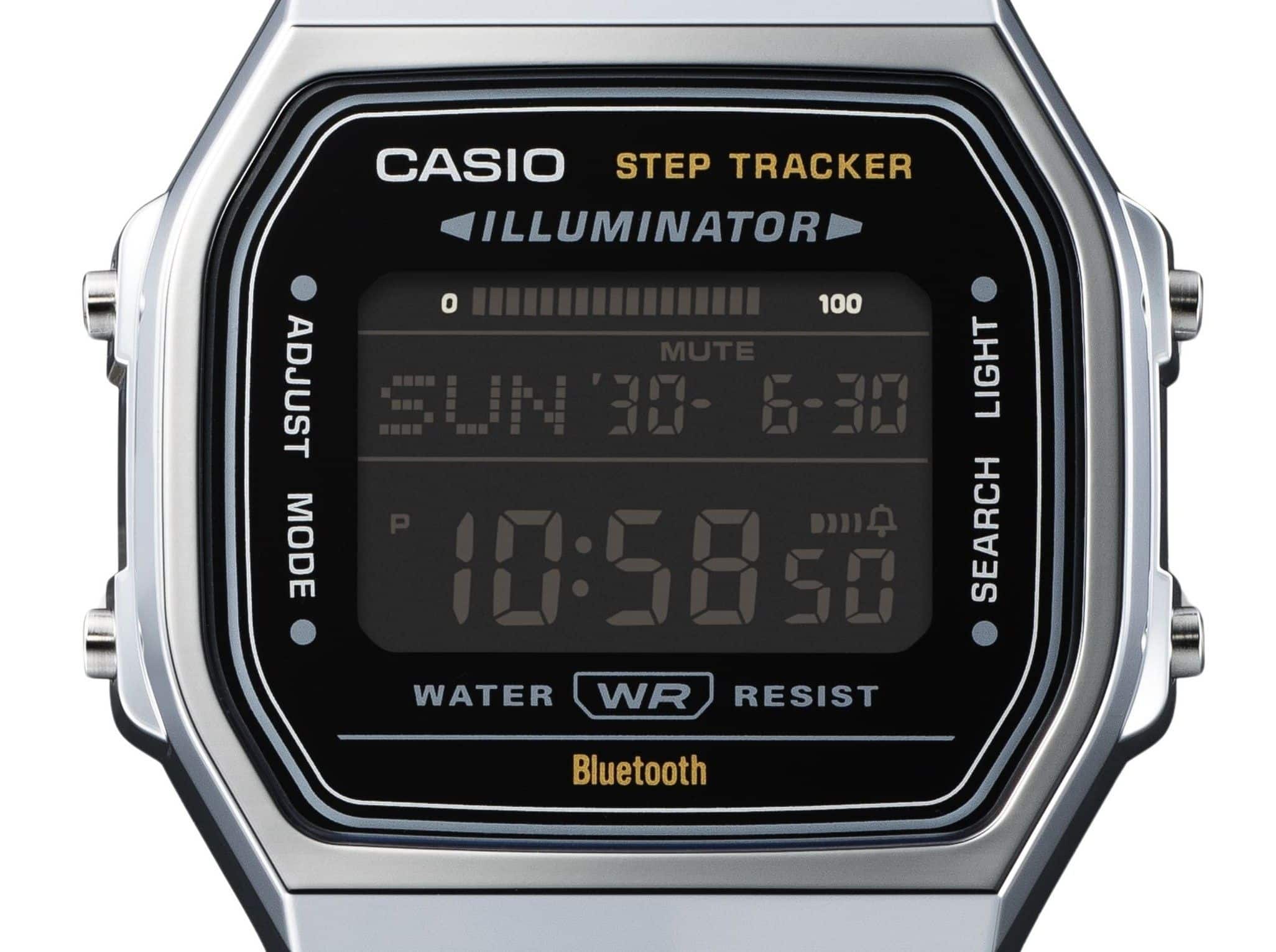 Casio Vintage Digital Bluetooth Smartphone Link Stainless Steel