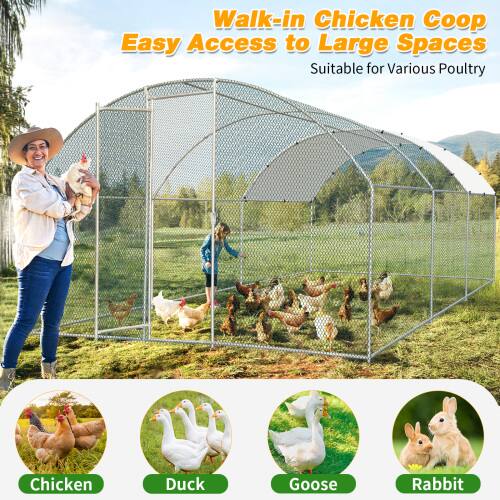 Walk-in Chicken Coop  
Easy Access to Large Spaces  
Suitable for Various Poultry  

Chicken  
Duck  
Goose  
Rabbit