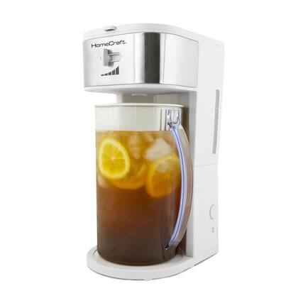 Front. HomeCraft - 3-qt. Café' Ice Iced Coffee and Tea Brewing System - White.
