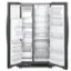 Angle. Whirlpool - 21.4 Cu. Ft. Side-by-Side Refrigerator - Black.