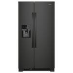 Whirlpool - 21.4 Cu. Ft. Side-by-Side Refrigerator - Black - Front_Standard