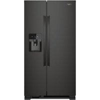 Whirlpool - 21.4 Cu. Ft. Side-by-Side Refrigerator - Black - Front_Zoom