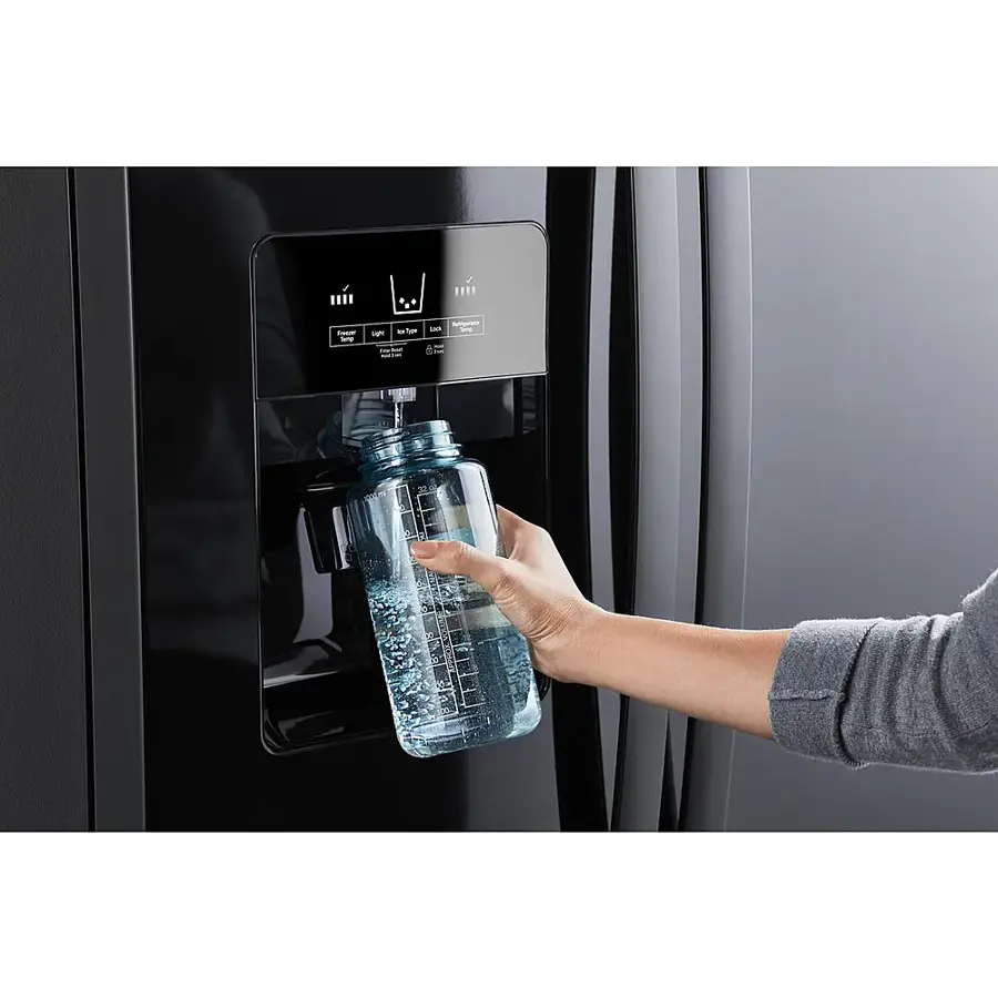 Alt View 3. Whirlpool - 21.4 Cu. Ft. Side-by-Side Refrigerator - Black.