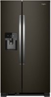 Whirlpool - 21.4 Cu. Ft. Side-by-Side Refrigerator - Black stainless steel - Front_Zoom