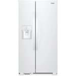 Front. Whirlpool - 21.4 Cu. Ft. Side-by-Side Refrigerator - White.
