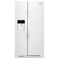 Whirlpool - 21.4 Cu. Ft. Side-by-Side Refrigerator - White - Front_Zoom