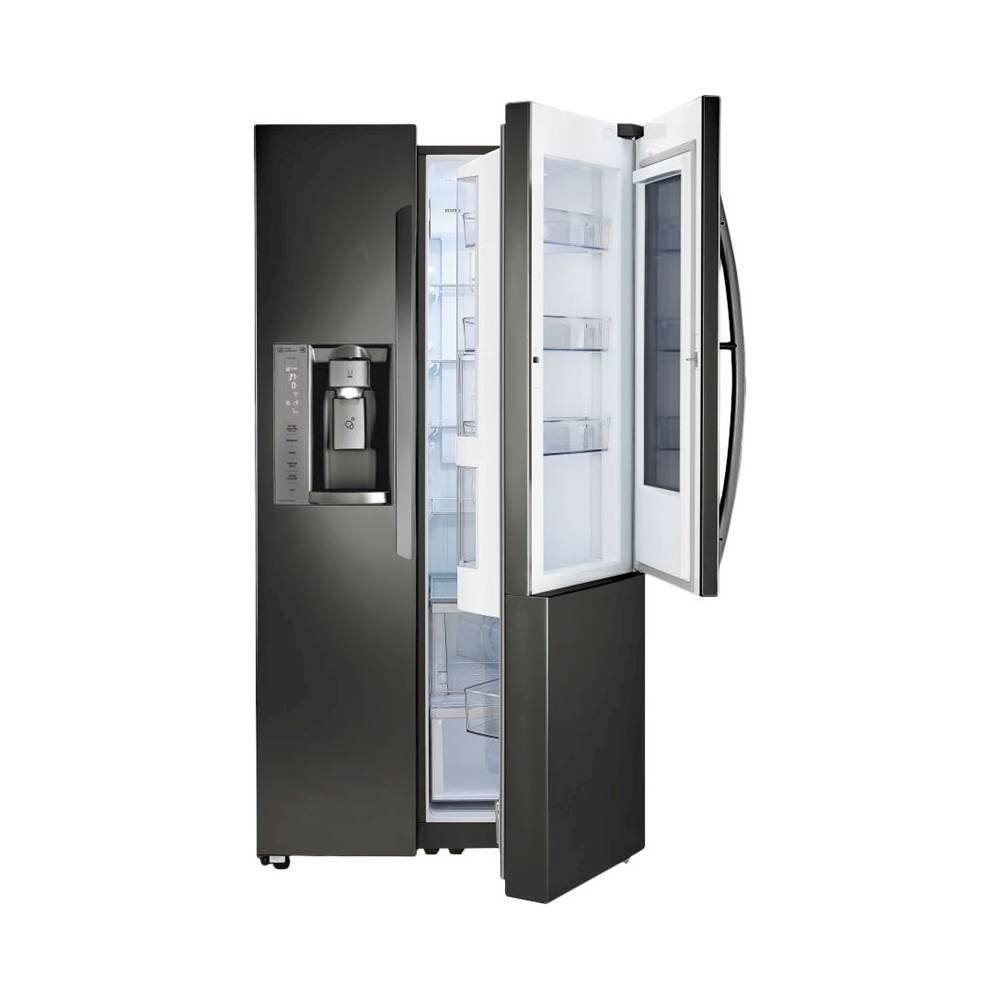 Alt View 11. LG - 21.7 Cu. Ft. Side-by-Side InstaView Door-in-Door Counter-Depth Smart Wi-Fi Refrigerator - Black Stainless Steel.