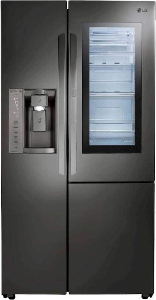 Alt View 21. LG - 21.7 Cu. Ft. Side-by-Side InstaView Door-in-Door Counter-Depth Smart Wi-Fi Refrigerator - Black Stainless Steel.