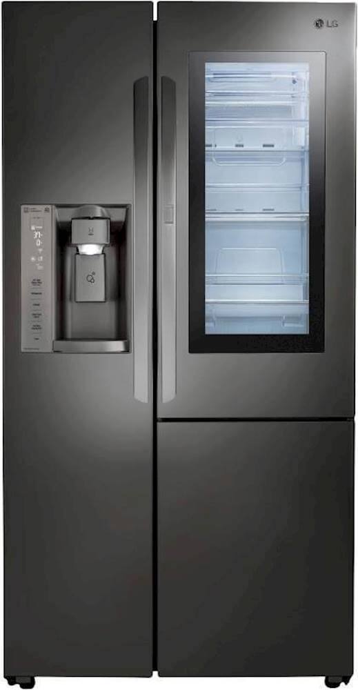Alt View 21. LG - 21.7 Cu. Ft. Side-by-Side InstaView Door-in-Door Counter-Depth Smart Wi-Fi Refrigerator - Black Stainless Steel.