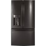 GE - Profile Series 27.8 Cu. Ft. French Door Refrigerator - Black stainless steel - Front_Standard