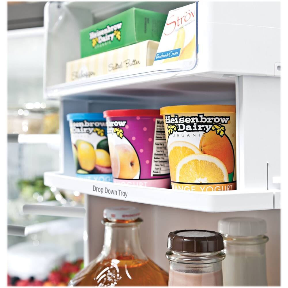 Alt View 17. GE Profile - 27.7 Cu. Ft. French Door Refrigerator with Hands-Free AutoFill - Fingerprint resistant black stainless.