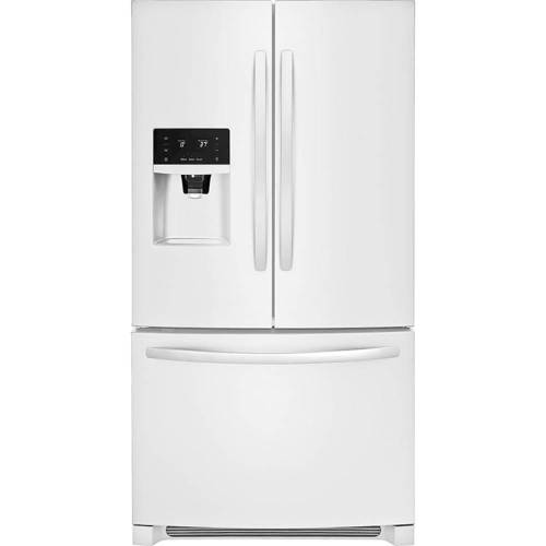 Frigidaire - 26.8 Cu. Ft. French Door Refrigerator with Water and Ice Dispenser - Pearl White