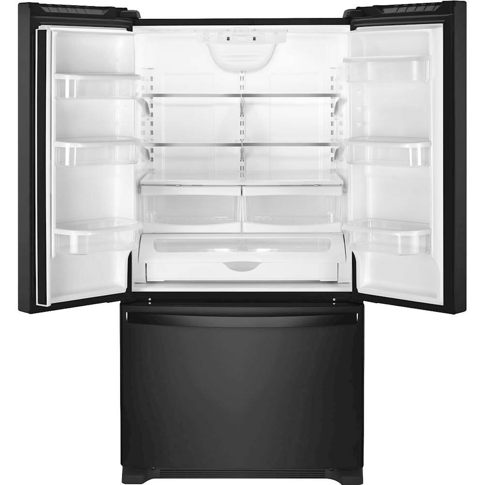 Whirlpool 22.1 Cu. Ft. French Door Refrigerator Black WRF532SMHB Best Buy