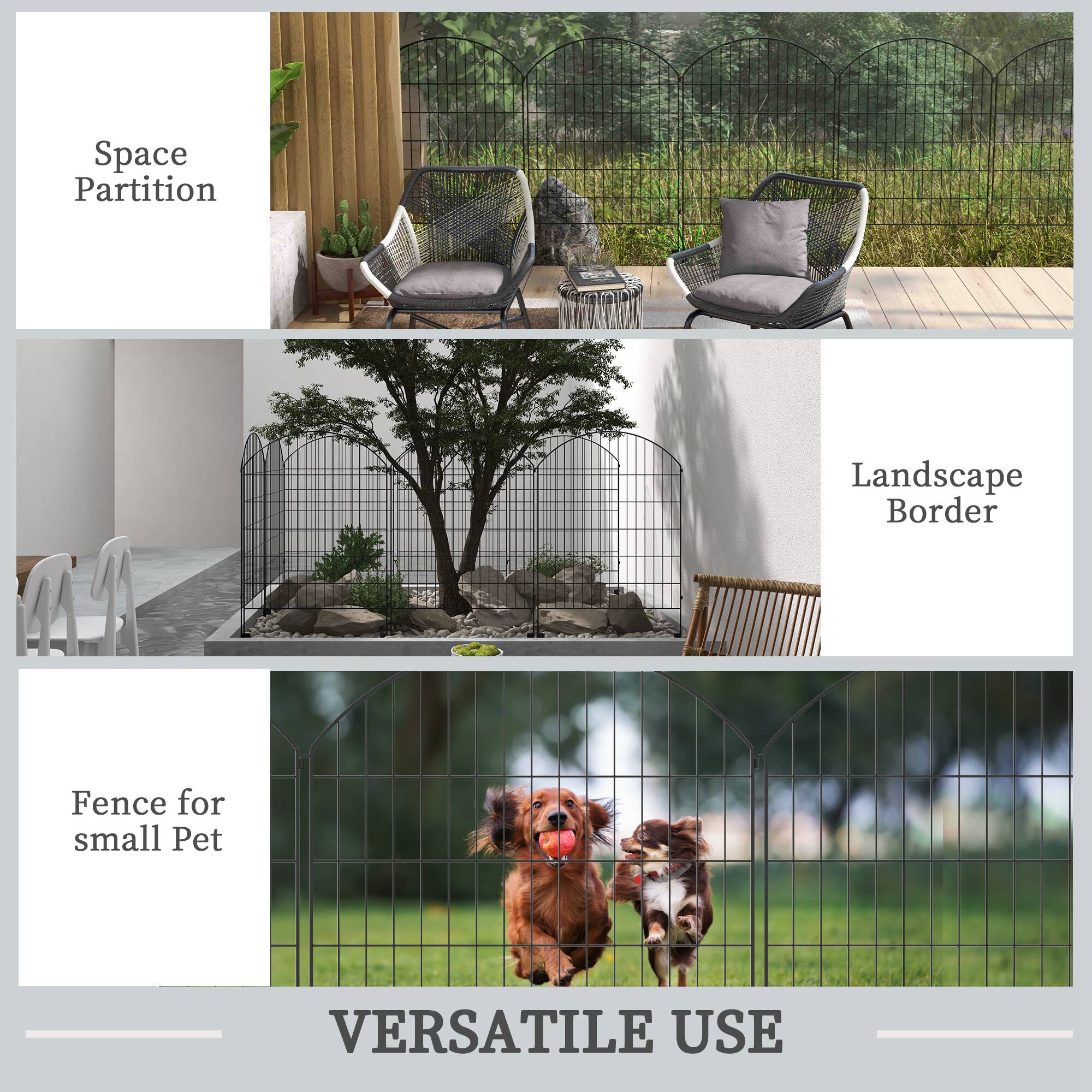Space Partition, Landscape Border, Fence for small Pet, Versatile Use