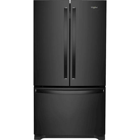 Whirlpool 25 2 Cu Ft French Door Refrigerator Black Wrf535smhb Best Buy