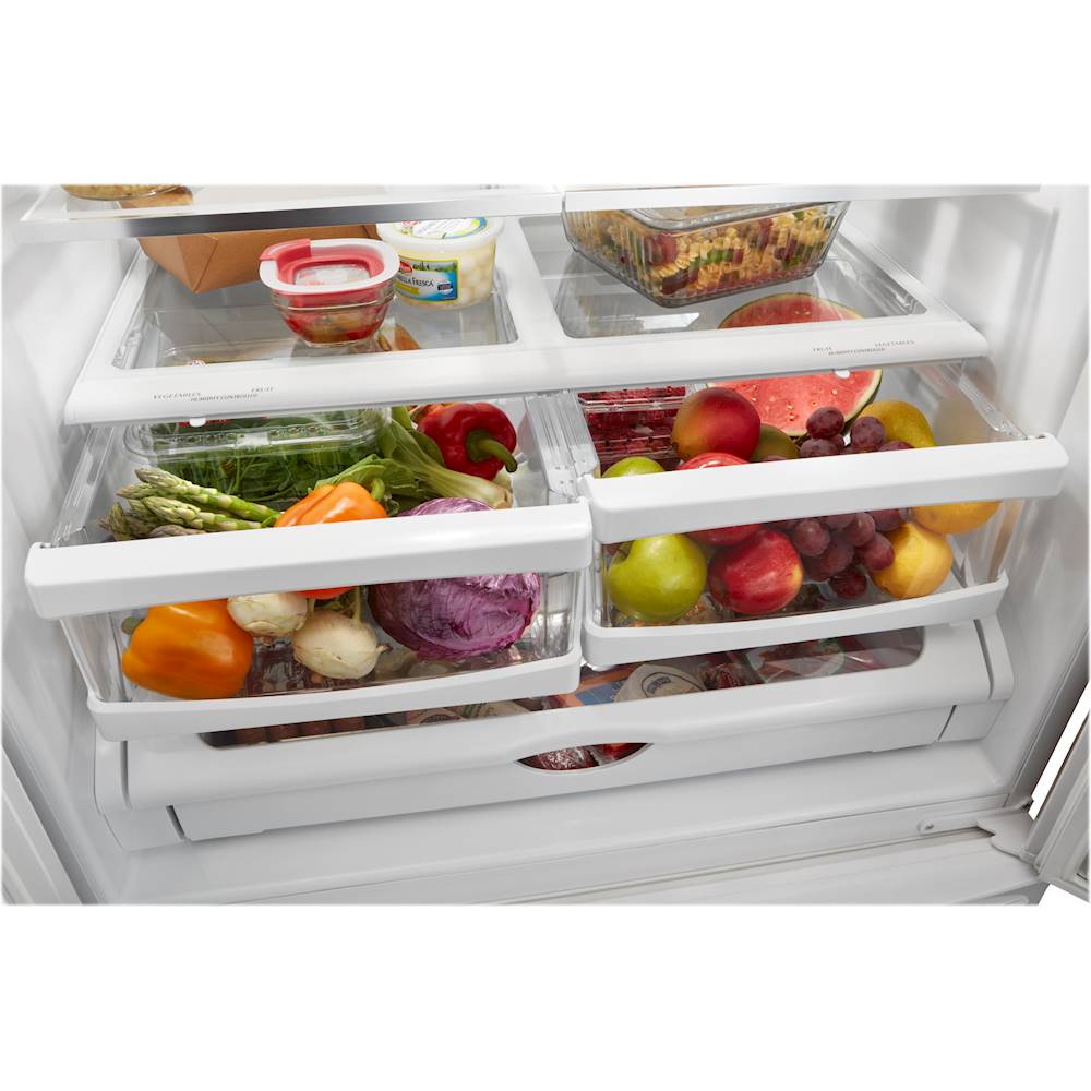 Best Buy: Whirlpool 25.2 Cu. Ft. French Door Refrigerator White WRF535SMHW