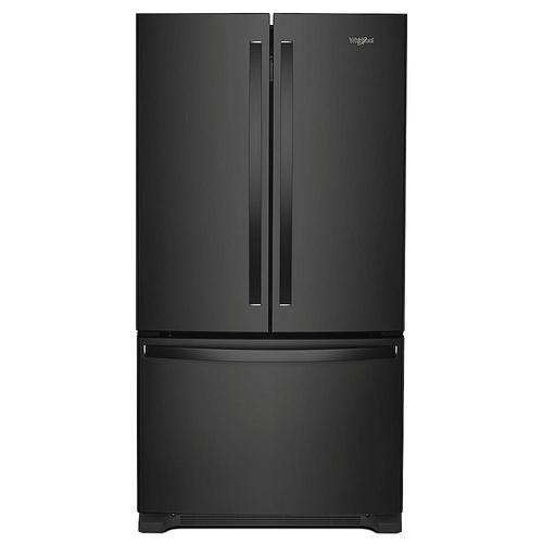 Whirlpool - 20 Cu. Ft. French Door Counter-Depth Refrigerator - Black