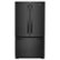 Front. Whirlpool - 20 cu. ft. French Door Refrigerator with Counter Depth Design - Black.