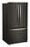Angle. Whirlpool - 20 cu. ft. French Door Refrigerator with Counter Depth Design - Black stainless steel.
