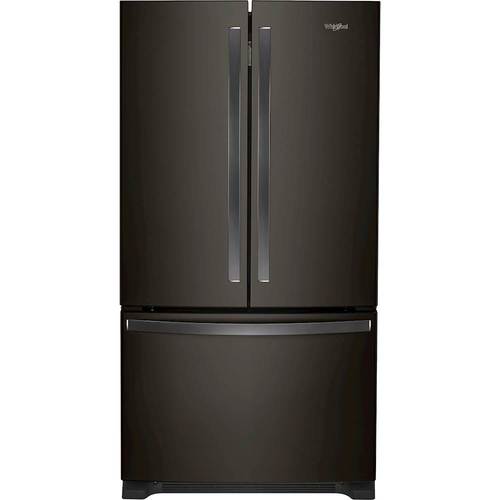 Whirlpool - 20 Cu. Ft. French Door Counter-Depth Refrigerator - Fingerprint Resistant Black Stainless
