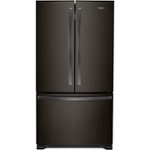 Front Zoom. Whirlpool - 20 cu. ft. French Door Refrigerator with Counter Depth Design - Black Stainless Steel.