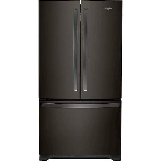 Whirlpool 20 Cu Ft French Door Counter Depth Refrigerator Black