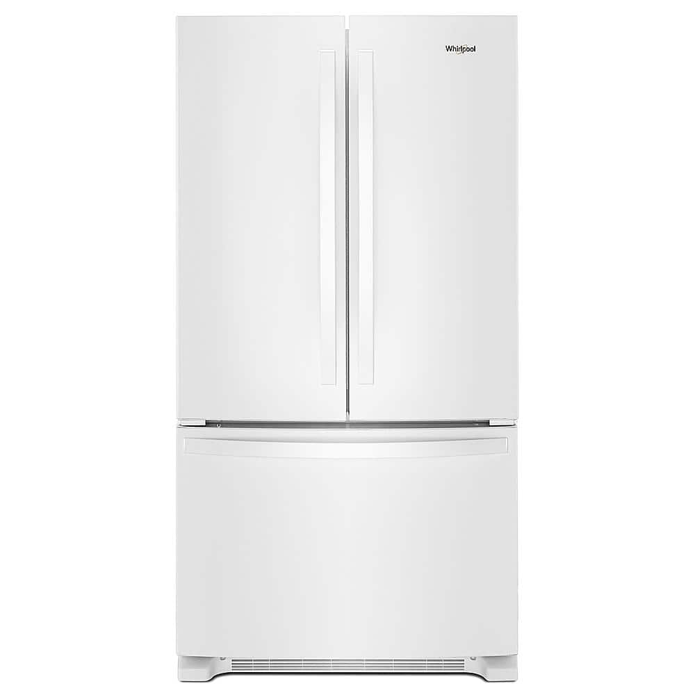 Whirlpool - 20 cu. ft. French Door Refrigerator with Counter Depth Design - White - Front_Zoom