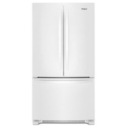 Whirlpool - 20 Cu. Ft. French Door Counter-Depth Refrigerator - White - Front_Zoom