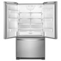 Left. Whirlpool - 20 cu. ft. French Door Refrigerator with Counter Depth Design - Stainless steel.