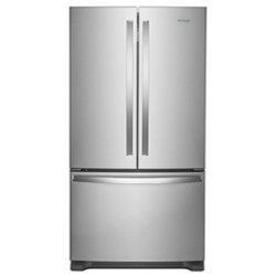 Whirlpool - 20 Cu. Ft. French Door Counter-Depth Refrigerator - Stainless steel - Front_Zoom