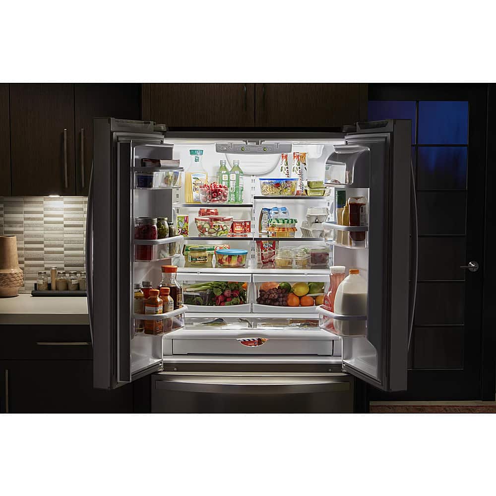Alt View 12. Whirlpool - 20 cu. ft. French Door Refrigerator with Counter Depth Design - Stainless steel.