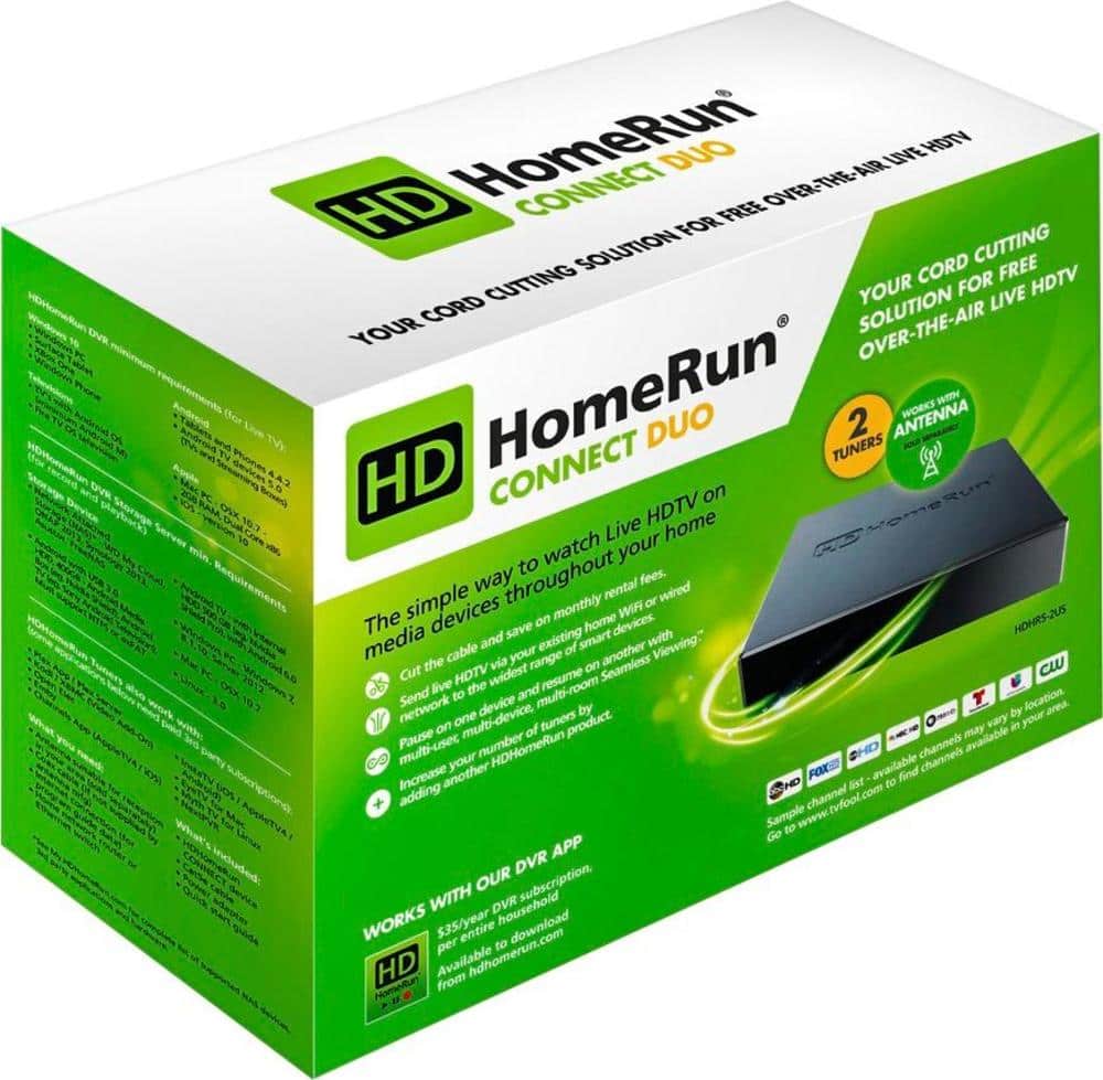 Alt View 12. HDHomeRun - CONNECT DUO Tuner FREE Live OTA TV - Black.