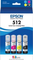 Epson - EcoTank 512 4-Pack Ink Bottles - Cyan/Magenta/Yellow/Photo Black - Front_Zoom
