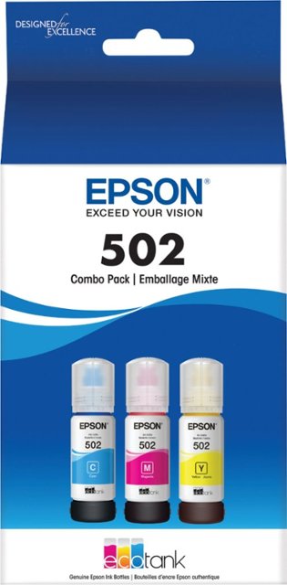 Epson EcoTank 502 3-Pack Ink Bottles Cyan/Magenta/Yellow T502520-S - Best  Buy