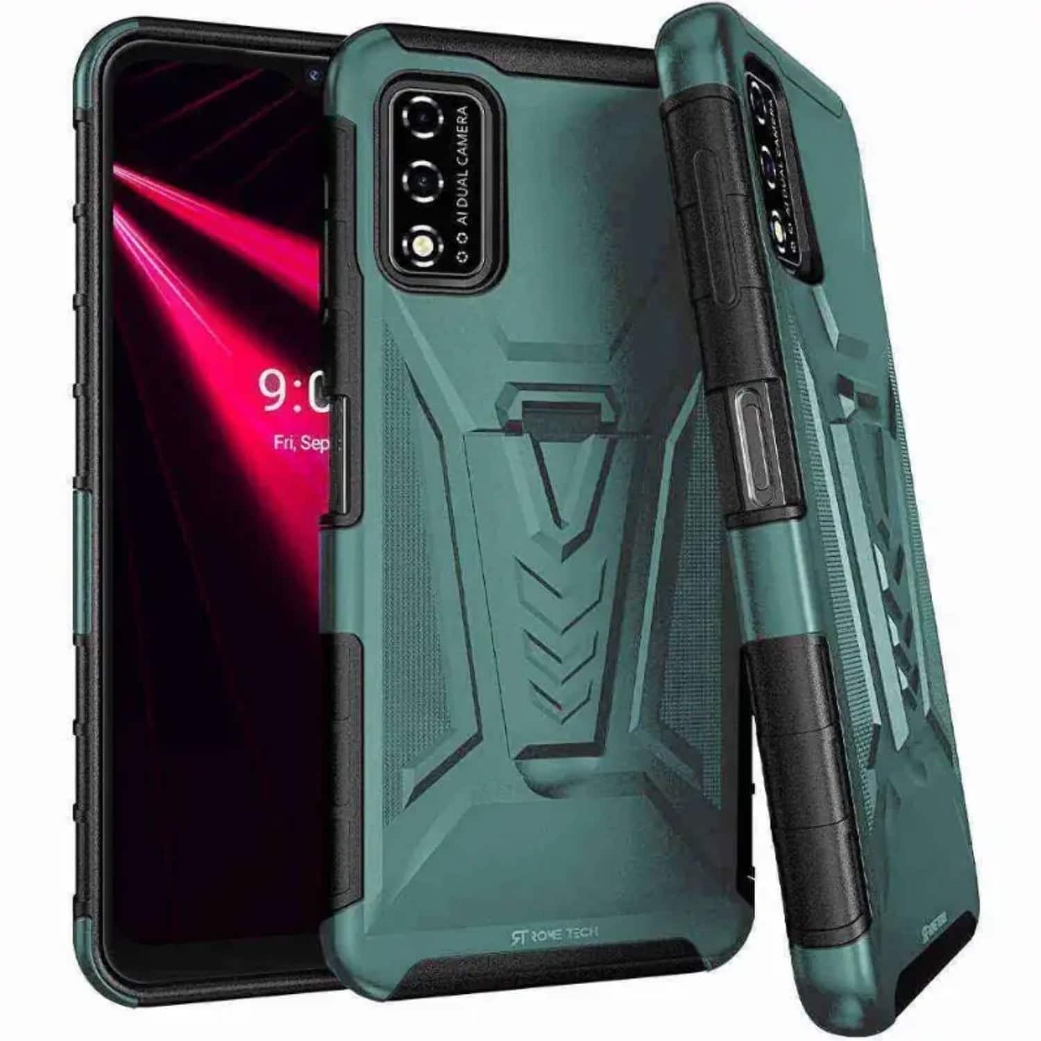 RomeTech - Rome Tech Dual Layer Holster for Revvl V 4G - Teal