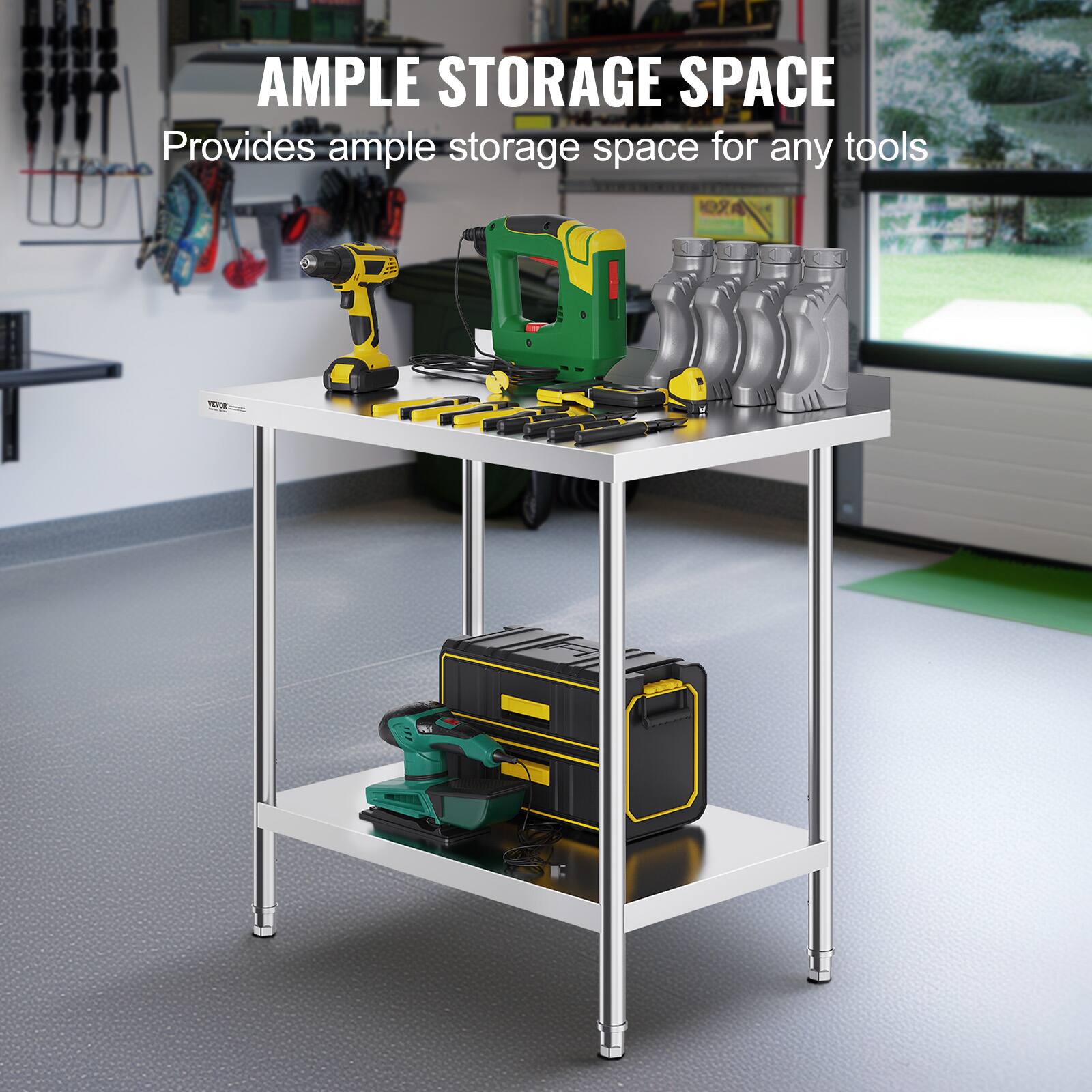 AMPLE STORAGE SPACE, Provides ample storage space for any tools
